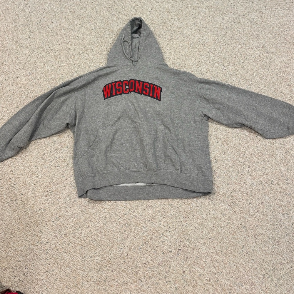 Wisconsin Gray Hoodie Sweater